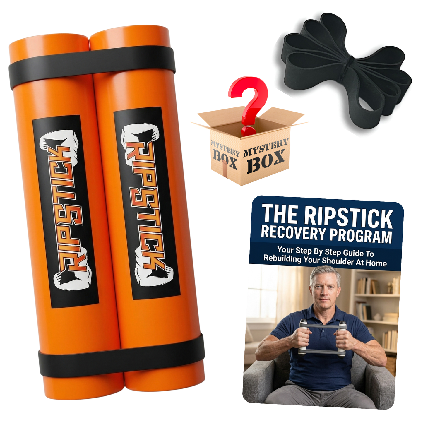 RipStick Bundle 2 ( Sets of Bands + Muscle Building Program + User Guide )
